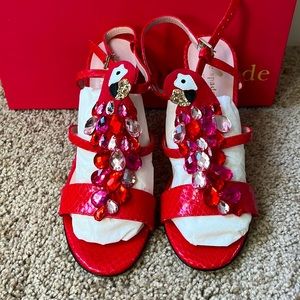 Kate Spade “ Idalou Parrot Heels “ ❣️🦜